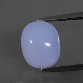 3.55カラットの天然ラベンダーブルーカルセドニー（10×8.2 mm・透明）
