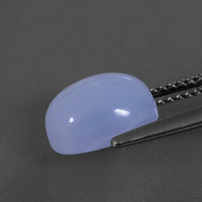 3.55カラットの天然ラベンダーブルーカルセドニー（10×8.2 mm・透明）
