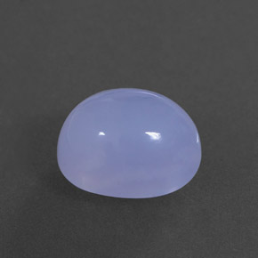 3.63カラットの天然ラベンダーブルーカルセドニー（10.3×8.2 mm・透明）
