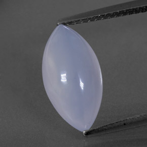 3.10カラットの天然ラベンダーブルーカルセドニー（14.1×7.3 mm・透明）