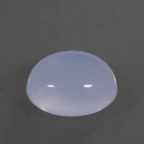 4.08カラットの天然ラベンダーブルーカルセドニー（11.2×9.1 mm・透明）