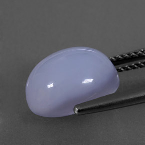4.91カラットの天然ラベンダーブルーカルセドニー（11.4×9.1 mm・透明）