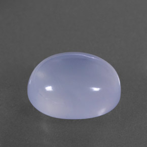4.37カラットの天然ラベンダーブルーカルセドニー（11.2×9.1 mm・透明）