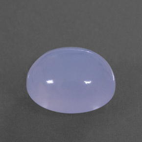 4.34カラットの天然ラベンダーブルーカルセドニー（11.2×9.1 mm・透明）