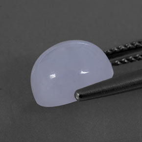 3.23カラットの天然ラベンダーブルーカルセドニー（9.3×8.2 mm・オーバルカット）