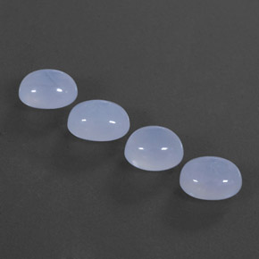 カラットの天然ラベンダーブルーカルセドニー（10.4×8.1 mm・透明）