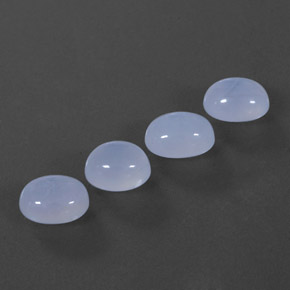 カラットの天然ラベンダーブルーカルセドニー（10.4×8.1 mm・透明）