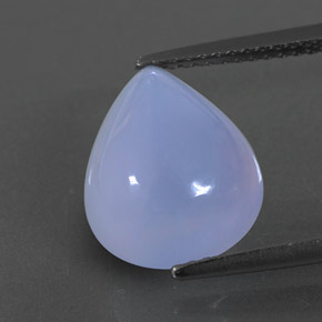 4.83カラットの天然ラベンダーブルーカルセドニー（12.2×10.2 mm・透明）