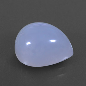 5.47カラットの天然ラベンダーブルーカルセドニー（12×9.8 mm・透明）