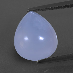 4.63カラットの天然ラベンダーブルーカルセドニー（12×10 mm・透明）