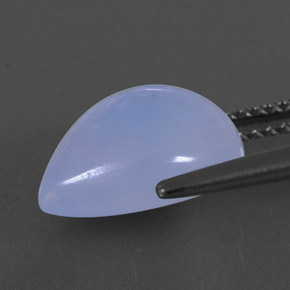 4.63カラットの天然ラベンダーブルーカルセドニー（12×10 mm・透明）