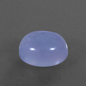 4.58カラットの天然ラベンダーブルーカルセドニー（11×9.1 mm・透明）