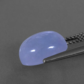 4.58カラットの天然ラベンダーブルーカルセドニー（11×9.1 mm・透明）