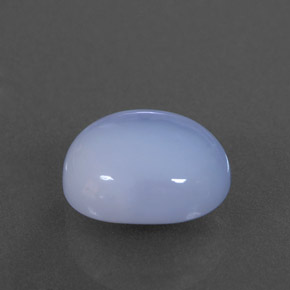 3.97カラットの天然ラベンダーブルーカルセドニー（11.2×9.1 mm・オーバルカット）