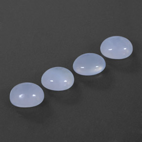 カラットの天然ラベンダーブルーカルセドニー（10×8.2 mm・透明）