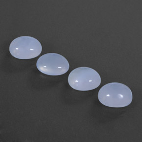 カラットの天然ラベンダーブルーカルセドニー（10×8.2 mm・透明）