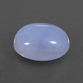 3.84カラットの天然ラベンダーブルーカルセドニー（11.1×8.8 mm・透明）