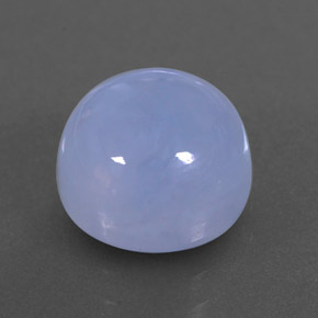 3.78カラットの天然ラベンダーブルーカルセドニー（8.98 mm・透明）