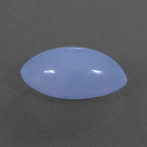 4.75カラットの天然ラベンダーブルーカルセドニー（14.9×8.3 mm・透明）