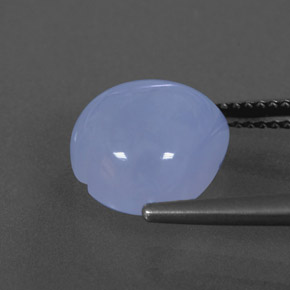 4.80カラットの天然ラベンダーブルーカルセドニー（11.1×11 mm・透明）