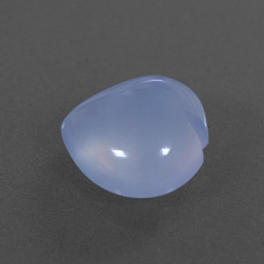 4.10カラットの天然パープルブルーカルセドニー（11.1×11 mm・透明）