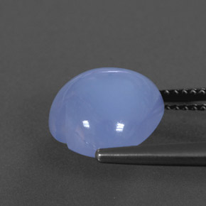 4.67カラットの天然ラベンダーブルーカルセドニー（11.2×11 mm・透明）