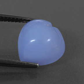 5.58カラットの天然ラベンダーブルーカルセドニー（11.1×11.1 mm・透明）
