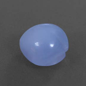 5.58カラットの天然ラベンダーブルーカルセドニー（11.1×11.1 mm・透明）
