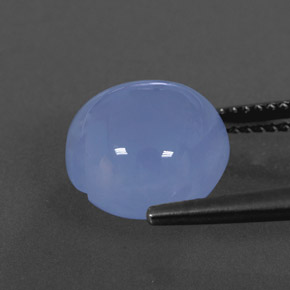 5.75カラットの天然ラベンダーブルーカルセドニー（11×11 mm・透明）