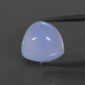 4.27カラットの天然ラベンダーブルーカルセドニー（10×9.8 mm・透明）