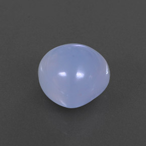 4.27カラットの天然ラベンダーブルーカルセドニー（10×9.8 mm・透明）