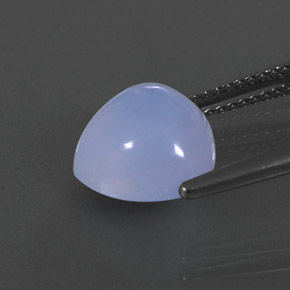 4.27カラットの天然ラベンダーブルーカルセドニー（10×9.8 mm・透明）