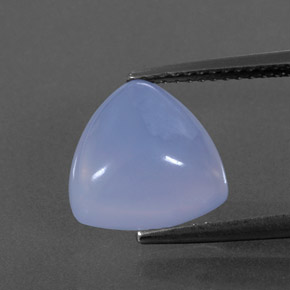 4.18カラットの天然ラベンダーブルーカルセドニー（10.9×10.8 mm・透明）