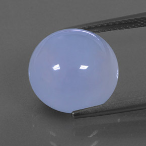 8.32カラットの天然ラベンダーブルーカルセドニー（12.45 mm・透明）