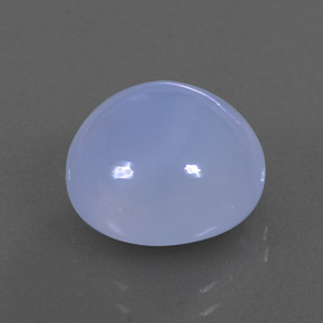 8.32カラットの天然ラベンダーブルーカルセドニー（12.45 mm・透明）