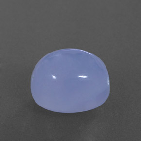 5.20カラットの天然ラベンダーブルーカルセドニー（10.8×8.8 mm・透明）