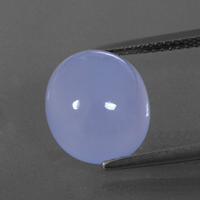 5.65カラットの天然ラベンダーブルーカルセドニー（11.5×10 mm・透明）