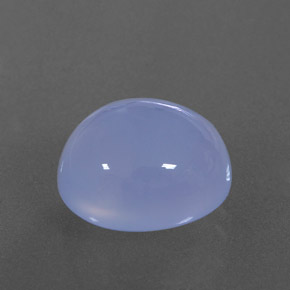 5.65カラットの天然ラベンダーブルーカルセドニー（11.5×10 mm・透明）
