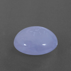 4.14カラットの天然ラベンダーブルーカルセドニー（12×10 mm・透明）