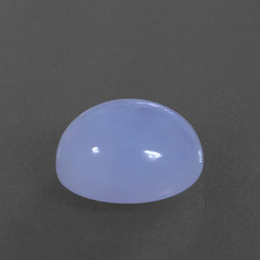 4.38カラットの天然ラベンダーブルーカルセドニー（11.2×9.3 mm・透明）