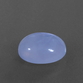 3.66カラットの天然ラベンダーブルーカルセドニー（11.4×9.1 mm・透明）