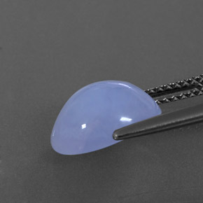 3.35カラットの天然ラベンダーブルーカルセドニー（11×8.9 mm・透明）