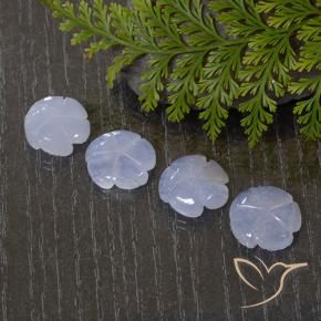 Shop natural 21.95ct バイオレットブルー カルセドニー gems, フラワーカット, from ブラジル at GemSelect. In stock, global shipping!