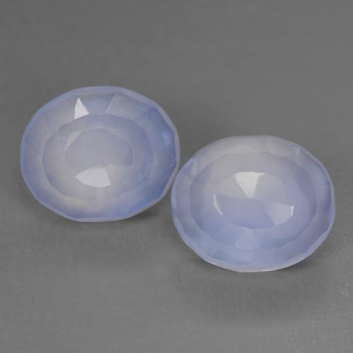 8.04カラットの天然青みがかったバイオレットカルセドニー（11.7×9.7 mm・オーバルカット）