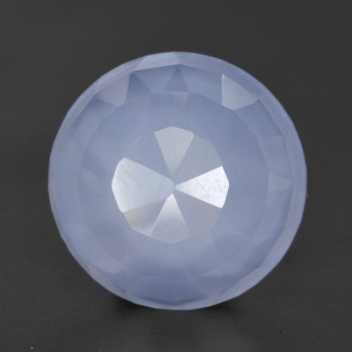 5.69カラットの天然パープルブルーカルセドニー（11.75 mm・ラウンドカット）