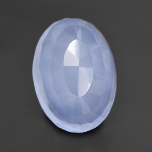 5.51カラットの天然パープルブルーカルセドニー（13.8×10 mm・オーバルカット）