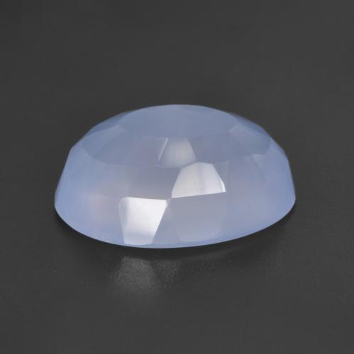 5.51カラットの天然パープルブルーカルセドニー（13.8×10 mm・オーバルカット）
