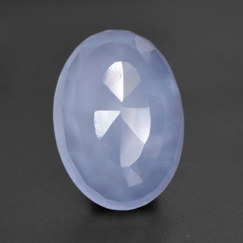 4.85カラットの天然パープルブルーカルセドニー（13.9×10 mm・オーバルカット）