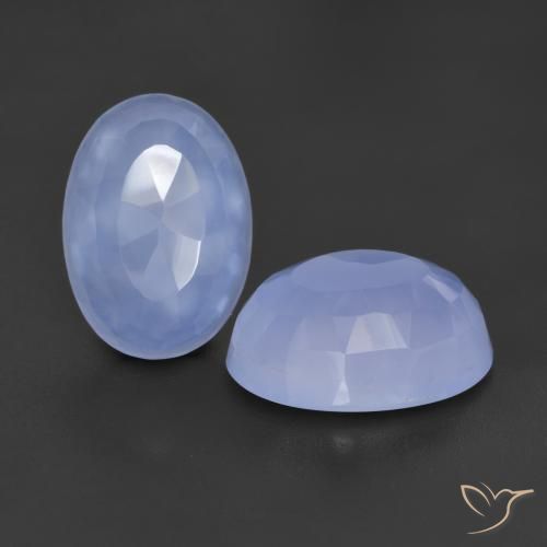 Shop natural 12.02ct パープルブルー カルセドニー gems, 楕円形, from ブラジル at GemSelect. In stock, global shipping!