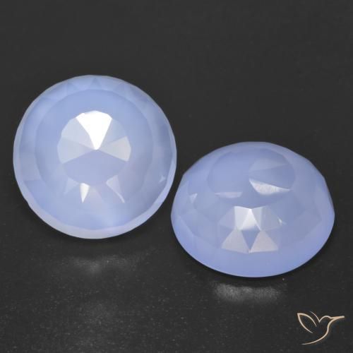 Shop natural 13.04ct 薄いパープルがかったブルー カルセドニー gems, ラウンド, from ブラジル at GemSelect. In stock, global shipping!